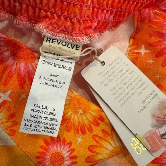 Agua Bendita NIXI Solaris multi mini skirt NWT S - Picture 4 of 4